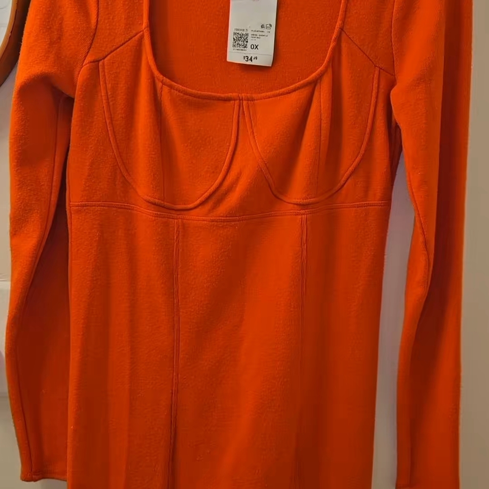 Forever 21 Vibrant Orange dress